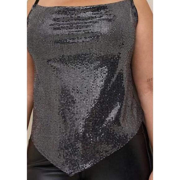 Torrid sequin camisole black size 2 shimmery sparkles - Picture 9 of 9